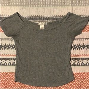 Grey crop top